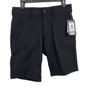 Refined Matter Mens Size 30 Black Cargo Shorts Fast Dri Stretch